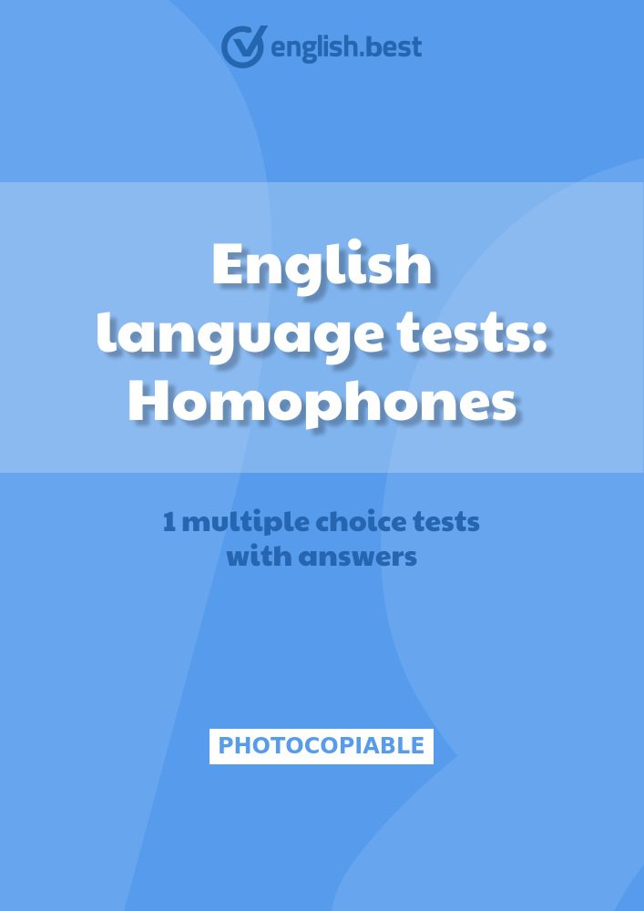 English language tests: Homophones