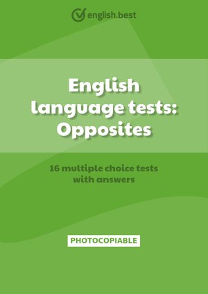 English language tests: Opposites