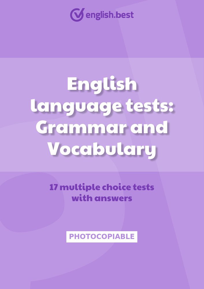 English language tests: Grammar and Vocabulary