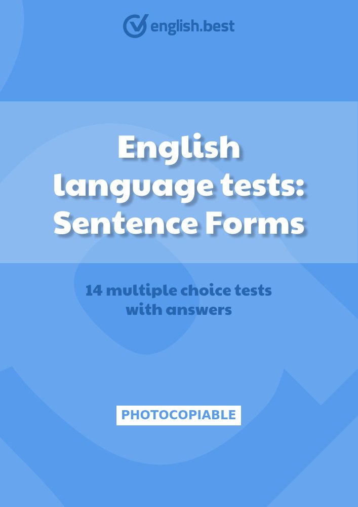 English language tests: Sentence Forms