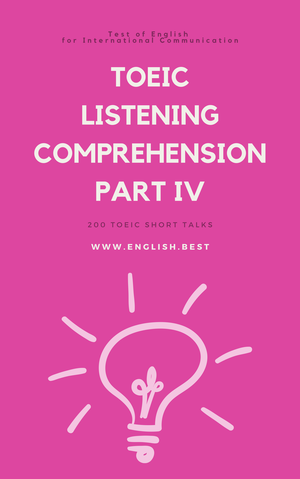 TOEIC Listening Comprehension Exercises Part 4 (MP3 + PDF)
